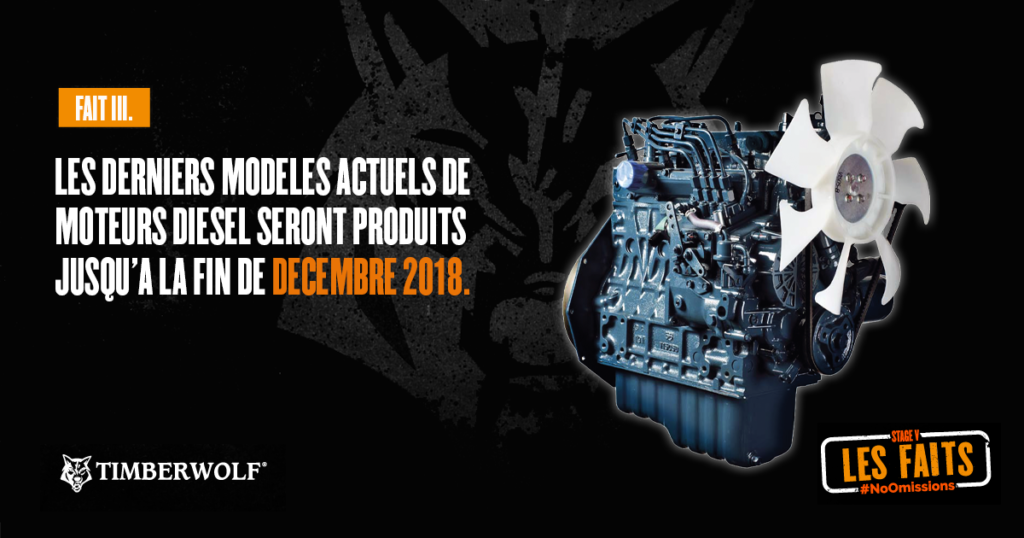 FAIT III : Les derniers modèles actuels de moteurs diesel seront produits jusqu'à la fin de décembre 2018